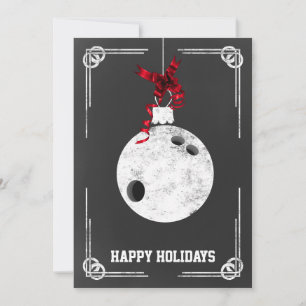 Pour Fêtes Annuelles Cartes de Noël de bowling tableau noir