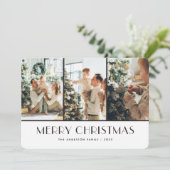 Pour Fêtes Annuelles Cartes de Noël de Buffalo Vert Moderne (Debout devant)