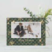 Pour Fêtes Annuelles Cartes de Noël de Buffalo Vert Plaid (Debout devant)
