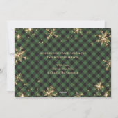Pour Fêtes Annuelles Cartes de Noël de Buffalo Vert Plaid (Dos)