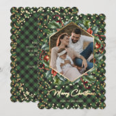 Pour Fêtes Annuelles Cartes de Noël de Buffalo Vert Wreath (Devant / Derrière)