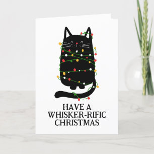 Pour Fêtes Annuelles cartes de noël de chat noir