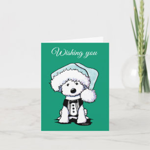 Pour Fêtes Annuelles Cartes de Noël de chien Westie Formal KiniArt