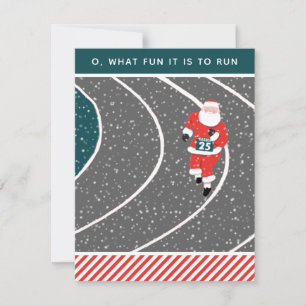 Pour Fêtes Annuelles Cartes de Noël de course à pied et d'athlétisme