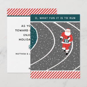 Pour Fêtes Annuelles Cartes de Noël de course à pied et d'athlétisme