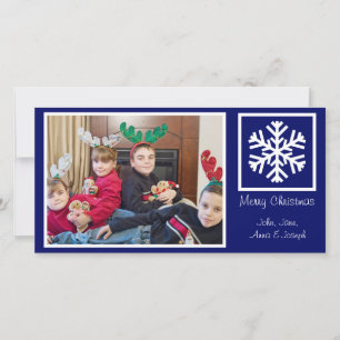 Pour Fêtes Annuelles Cartes de Noël de Flambeau de neige solitaire (ble