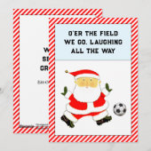 Pour Fêtes Annuelles Cartes de Noël de football (Devant / Derrière)