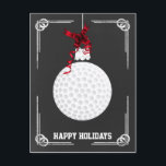 Pour Fêtes Annuelles cartes de Noël de golfeur de tableau<br><div class="desc">cartes de voeux de vacances d'ornement de boule de golf de tableau par intérêt. Le carte de fin de année professionnel est les cartes de voeux propres à l'industrie de vacances. Ce carte de fin de année spécifique de profession ajoutera un contact d'unicité à vos salutations de vacances</div>