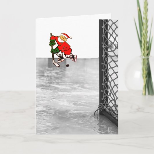 Pour Fêtes Annuelles Cartes de Noël de hockey (Devant)