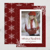 Pour Fêtes Annuelles Cartes de Noël de la marque Red Snowflake (Devant / Derrière)