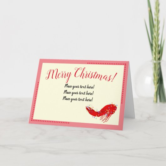 Pour Fêtes Annuelles Cartes de Noël de langoustes (Devant)