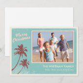 Pour Fêtes Annuelles Cartes de Noël de plage (Devant / Derrière)