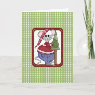 Pour Fêtes Annuelles Cartes de Noël de souris de campagne
