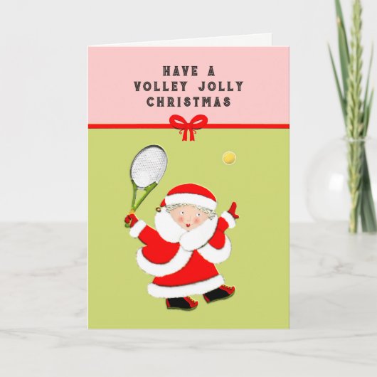 Pour Fêtes Annuelles Cartes de Noël de tennis (Devant)