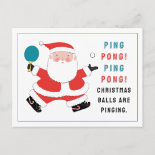 Pour Fêtes Annuelles Cartes de Noël de Tennis de Table