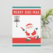 Pour Fêtes Annuelles Cartes de Noël de vacances de Disk Golf (Debout devant)