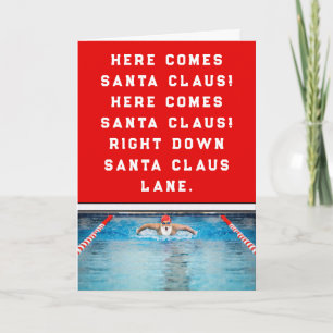 Pour Fêtes Annuelles Cartes de Noël de vacances de natation