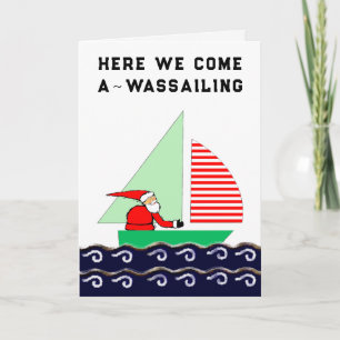 Pour Fêtes Annuelles Cartes de Noël de voile