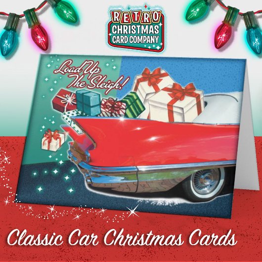 Pour Fêtes Annuelles Cartes de Noël de voiture classique