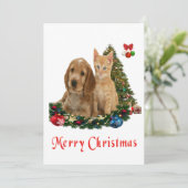 Pour Fêtes Annuelles Cartes de Noël des animaux (Debout devant)