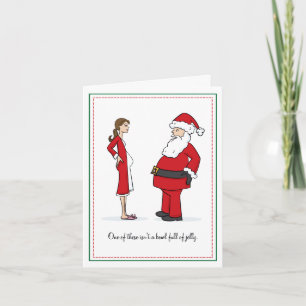 Pour Fêtes Annuelles Cartes de Noël des femmes enceintes - BRUNETTE Bow