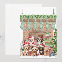 Cartes de Noël des mignonnes chiots