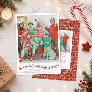 Pour Fêtes Annuelles Cartes de Noël drôles 2 Photos Décorez les salles