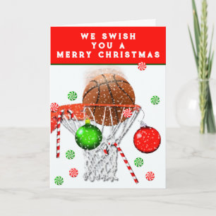 Pour Fêtes Annuelles Cartes de Noël drôles de basket-ball