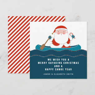 Pour Fêtes Annuelles Cartes de Noël drôles de canoë en kayak