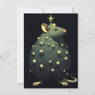 Pour Fêtes Annuelles Cartes de Noël drôles de rat