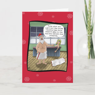Pour Fêtes Annuelles Cartes de Noël drôles : Règles vilaines et Nice