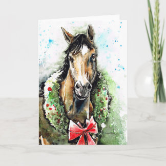 Pour Fêtes Annuelles Cartes de Noël du Cheval de Vacances