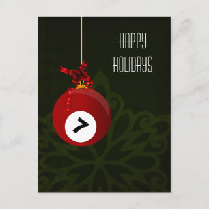Pour Fêtes Annuelles cartes de Noël du joueur de billard