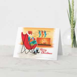 Pour Fêtes Annuelles Cartes de Noël du milieu du siècle moderne