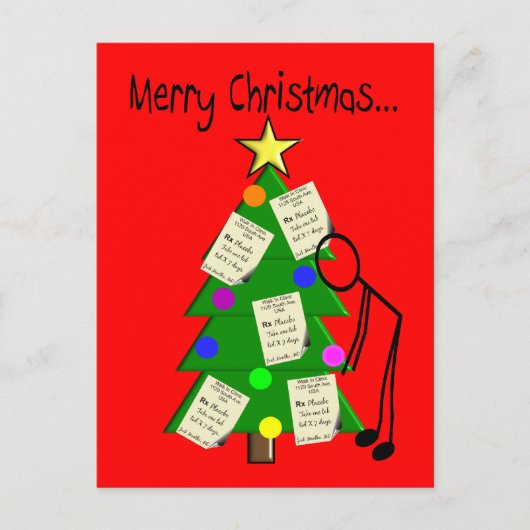 Pour Fêtes Annuelles Cartes de Noël du pharmacien (Devant)