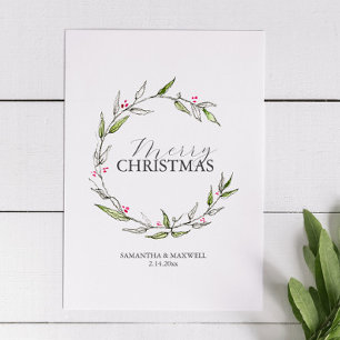 Pour Fêtes Annuelles Cartes de Noël Élégantes Art Peint à la Main