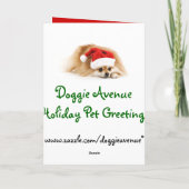 Pour Fêtes Annuelles Cartes de Noël faites sur commande d'animal (Dos)