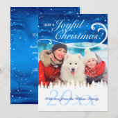 Pour Fêtes Annuelles Cartes de Noël faites sur commande élégantes de (Devant / Derrière)