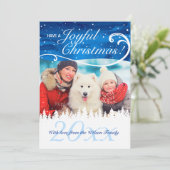 Pour Fêtes Annuelles Cartes de Noël faites sur commande élégantes de (Debout devant)