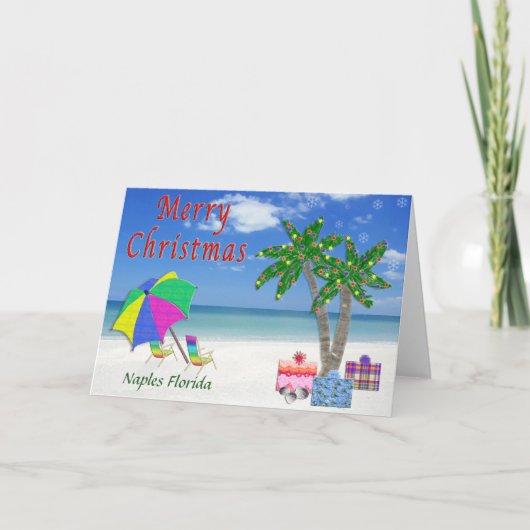 Pour Fêtes Annuelles Cartes de Noël Floride (Devant)