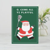 Pour Fêtes Annuelles Cartes de Noël Funny Lacrosse (Debout devant)