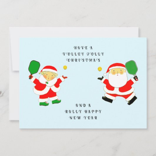 Pour Fêtes Annuelles Cartes de Noël Funny Pickleball (Devant)