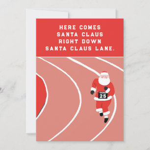 Pour Fêtes Annuelles Cartes de Noël Funny Track et Field