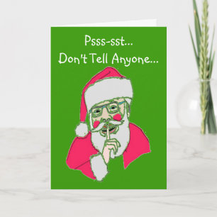 Pour Fêtes Annuelles Cartes de Noël Gay—"Le Père Noël tordu"