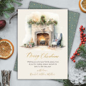 Pour Fêtes Annuelles Cartes de Noël Gold Script