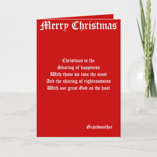 Pour Fêtes Annuelles Cartes de Noël grand-mère (Devant)