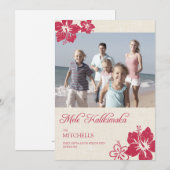 Pour Fêtes Annuelles Cartes de Noël hawaïennes (Devant / Derrière)