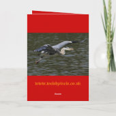 Pour Fêtes Annuelles Cartes de Noël Heron (Dos)