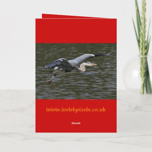 Pour Fêtes Annuelles Cartes de Noël Heron (Dos)