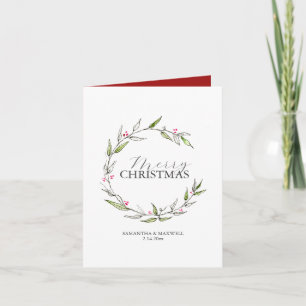 Pour Fêtes Annuelles Cartes de Noël imprimables personnalisées Botaniqu